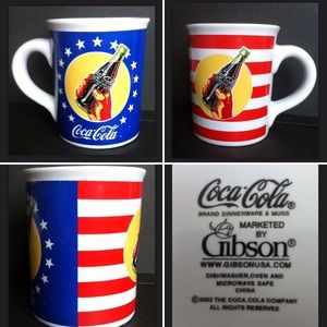 ⬇️COCA-COLA  Mug American Flag 18 fl. oz.  Vintage